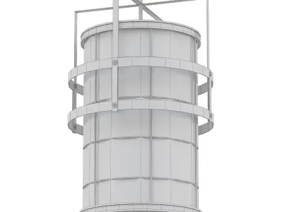 BEACON pendant light in brass and glass 3D model