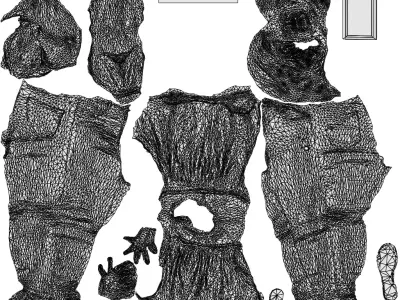 Basics0821 - A set containing 5 models of male and female 3D model