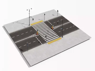 Archmodels vol 303 - road segments 3D model