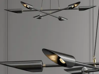 HARMONY bronmaar led chandelier 3D model