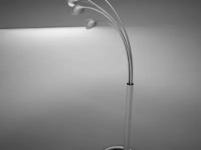 lamp07 floor lamp with four lights 3D model