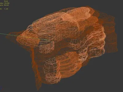 Stone - Large Weathered Stone 02 3D model