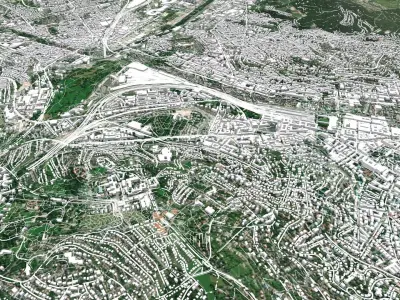  Cityscape Stuttgart Germany 3D model