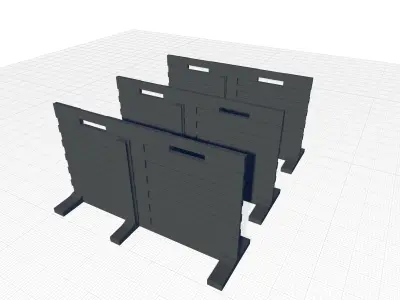 Brandon Free Standing Pet Gate 3D model