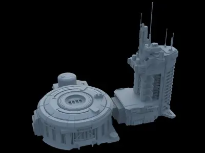 Sci-Fi - Industrial Complex 3D model