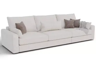 Modern 3 Seater Sofa 3D model buy
