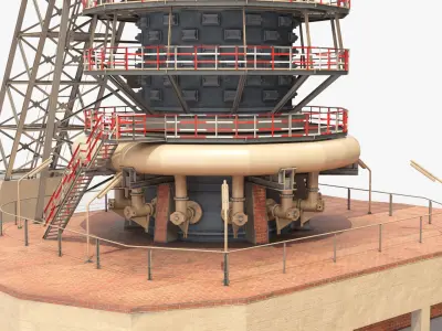  Vertical Iron Blast Furnace with Support Frame 