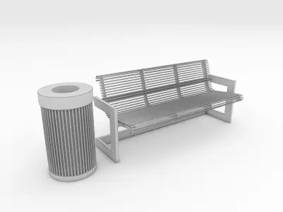 Bench Park 39 3D model