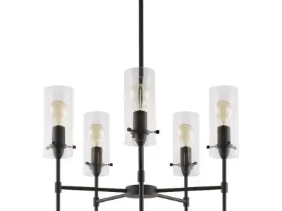 Barham Light Shaded Chandelier - 2 Colour 3D model