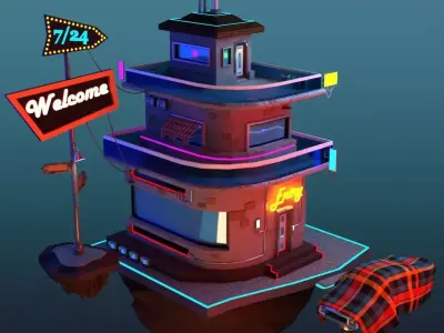 Flying Cafe 3D model