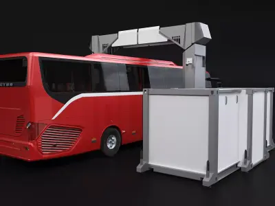 Border X-Ray Truck and Bus Control 3D model
