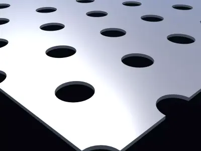 Perforated panel with 14 percent opening 25O95 3D model