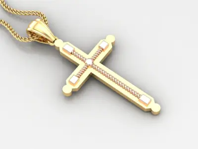 Cross Light Gold 4CP078 3DM STL 3D model