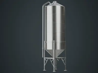 Silo 2B Low-poly 3D model