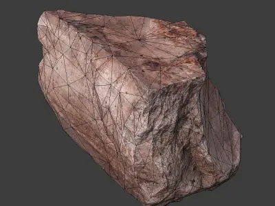 Cinder Debris Low-poly 3D model