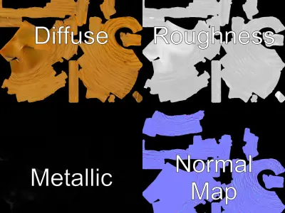 Coiled Rope D Model Pack for Multipurpose Use Low-poly 3D model