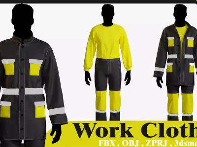 work clothes Low-poly 3D model