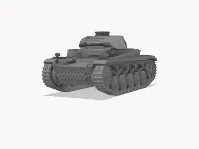 Panzerkampfwagen II Ausf C - 1-100 Scale 3D print model