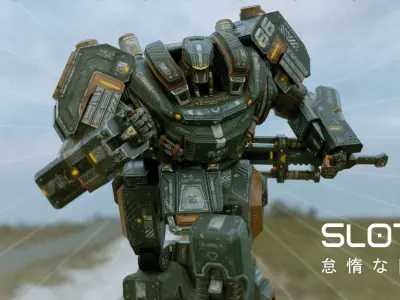 LOW POLY MECH - SLOTH - 7 DEADLY SINS MECHA SERIES Low-poly 3D model