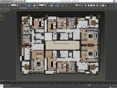 FLOOR PLAN 3DS MAX 2015 VRAY RENDER 3D model
