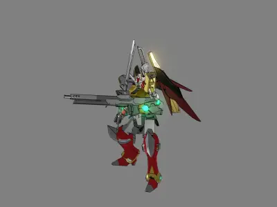 Attacker Gundam B 16 3D model