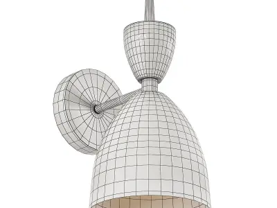 oland wall lamp with gold accents 3D model