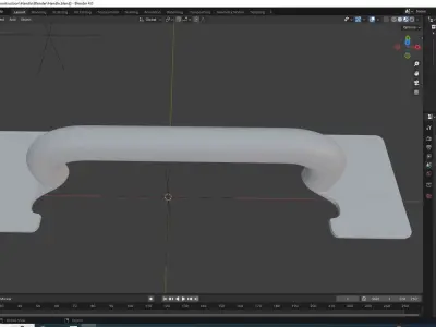 Handle - Metal Low-poly 3D model