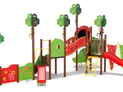 Jungle Playground Low-poly 3D model