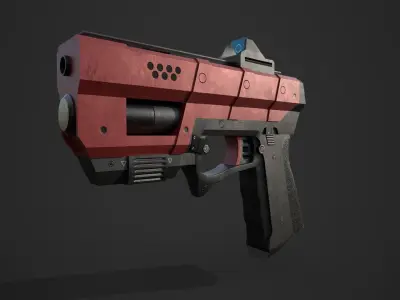 Futuristic Sci-Fi  Gun Low-poly 3D model