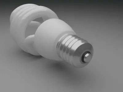 CFL Light Bulb 3D model