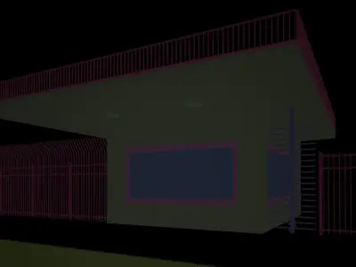 SECURITY HOUSE - Cinema 4D and Corona Low-poly 3D model