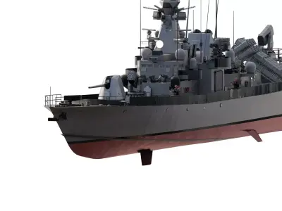 EUROPEAN FAST ATTACK BOAT WITH MISSILE SYSTEM 3D model