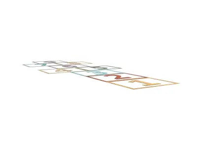 Hopscotch V1 003 Low-poly 3D model