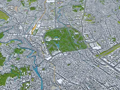 Bogor Ctiy Indonesia  Low-poly 3D model