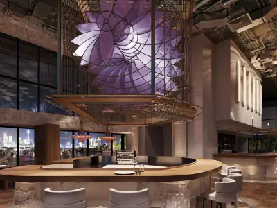 Symphony of light - Restaurant scene interior 3D model