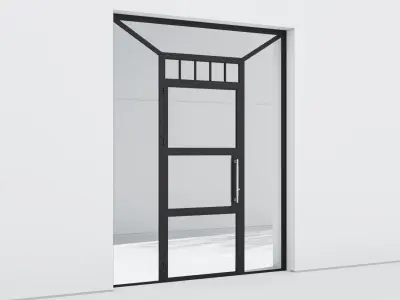 Aluminium door 309 3D model