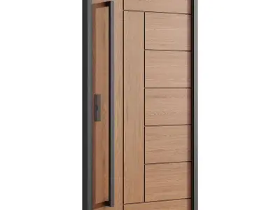 Interior door 4 Low-poly 3D model