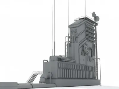 communication center 3D model