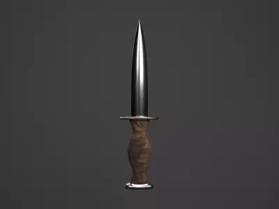 The Knife sword Low-poly 3D model