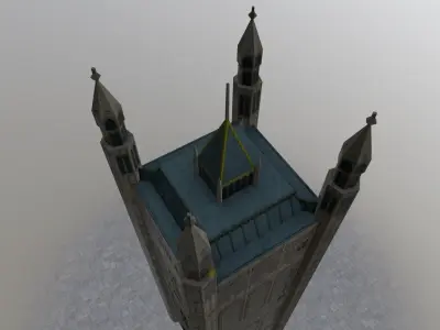London Victoria Tower Low-poly 3D model