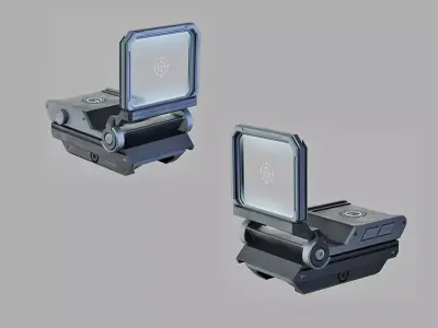 Sci-Fi Holographic Sight Game Ready Asset 3D model 3D model