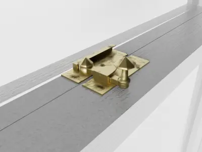 Offset Three Light Sash Window 3D model