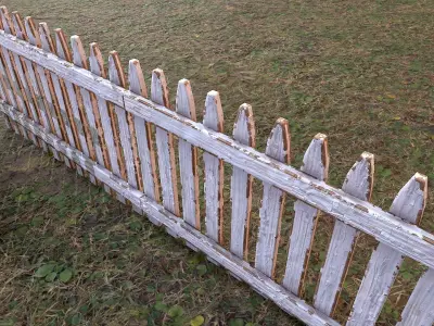 Wood fence constructor Low-poly 3D model