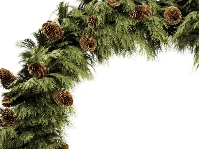 Christmas Wreath Set4 3D model