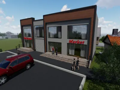 Modern Market 3D model