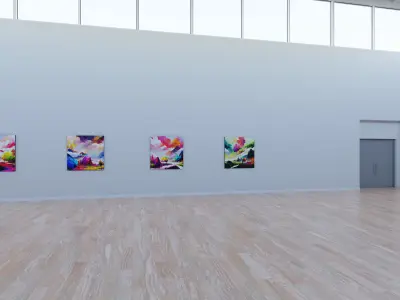 Art Gallery Interior 31 Low-poly 3D model