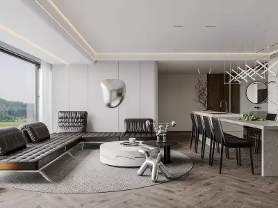 apartment interior scenes       3D model 11