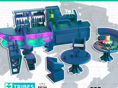Neon Bar 3D print model