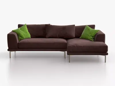 Sofa Linea Brown 3D model