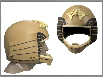 Colonial Warrior Viper Helmet Battlestar Galactica 3D print model